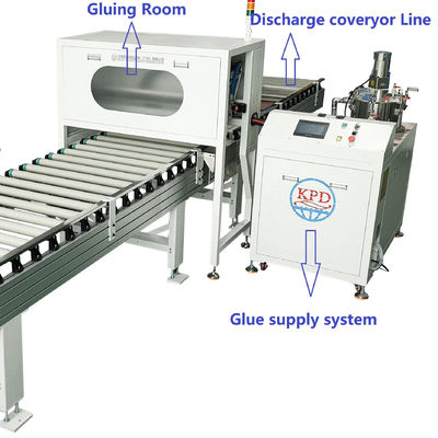 Klebesprühmaschine zur Lamination von Sandwichplatten